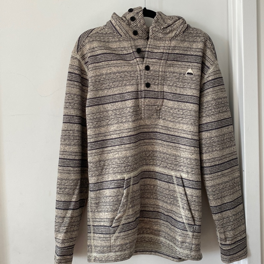 Burton DryRide 1/4 Button Hoodie Pullover Sweater L